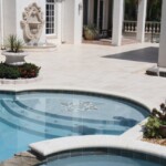 Concrete overlay poolside Jupiter FL