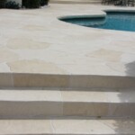 concrete overlay poolside stairs West Palm Beach county